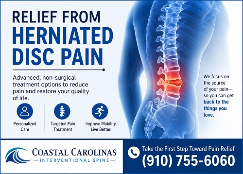 herniated disc pain in North Myrtle Beach SC | Coastal Carolinas Interventional Spine herniated disc pain in North Myrtle Beach SC